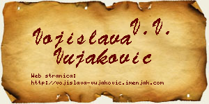 Vojislava Vujaković vizit kartica